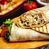Chicken kabob wrap.