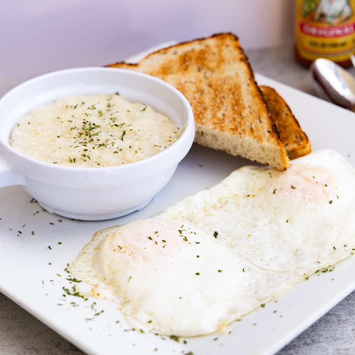 Two Eggs with Bacon, Sausage or Ham.