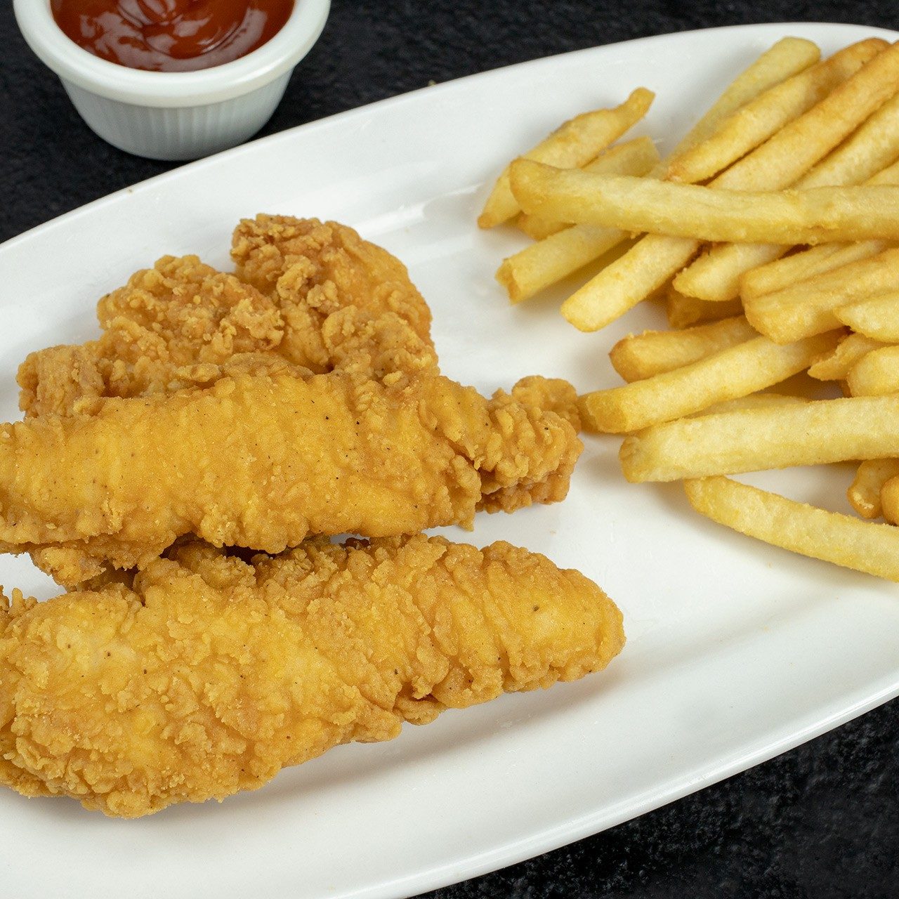 Chicken Tenders Basket Kids.