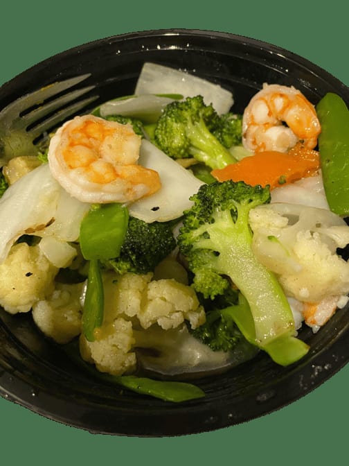 Shrimp with Mixed Vegetables.