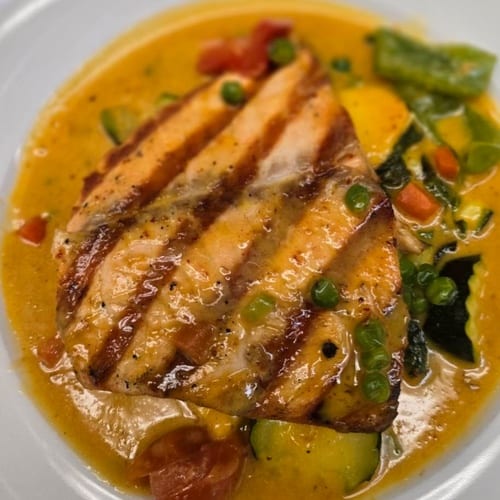 Salmon Pineapple Curry.