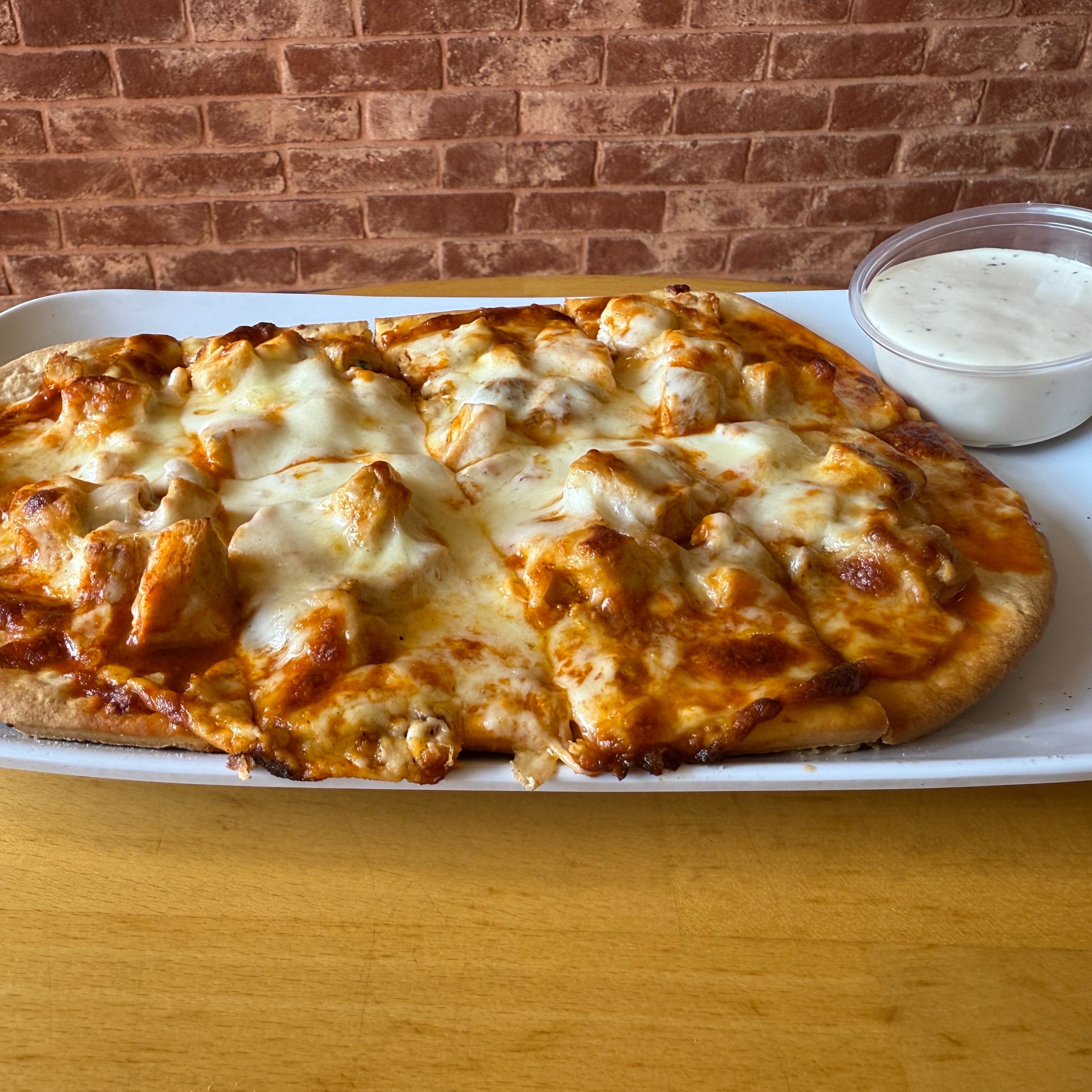 Buffalo Chicken Flatbread.