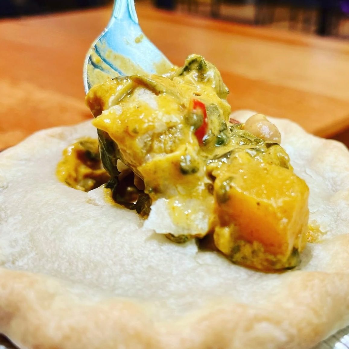 Pumpkin Coconut Curry Pot Pie 5".