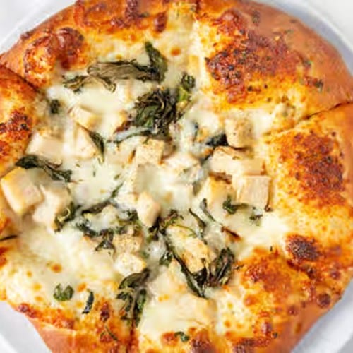 Basil Chicken Pizza.