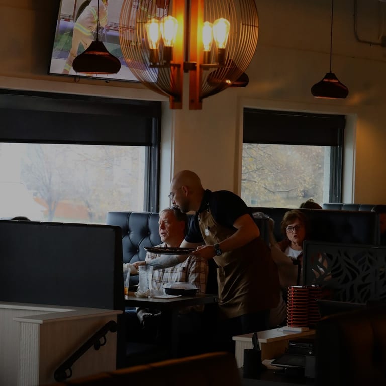 Dine in a Modern, Cozy Space