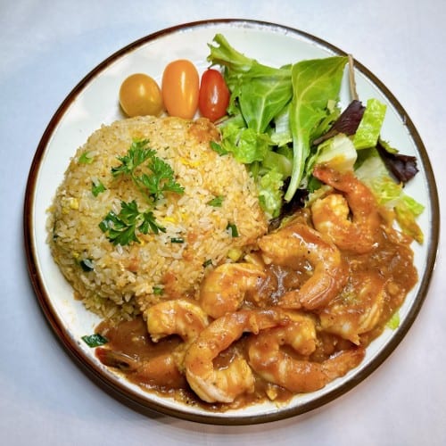 Prawn Cajun Rice.