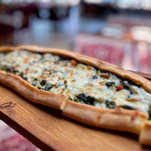 Spinach & Cheese Pide.