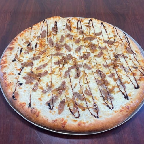 Sausage & Onion Pizza.