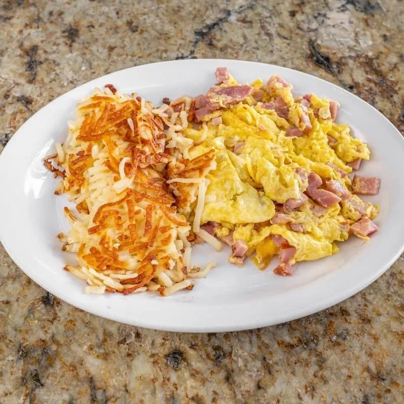 Diced Ham & Eggs.