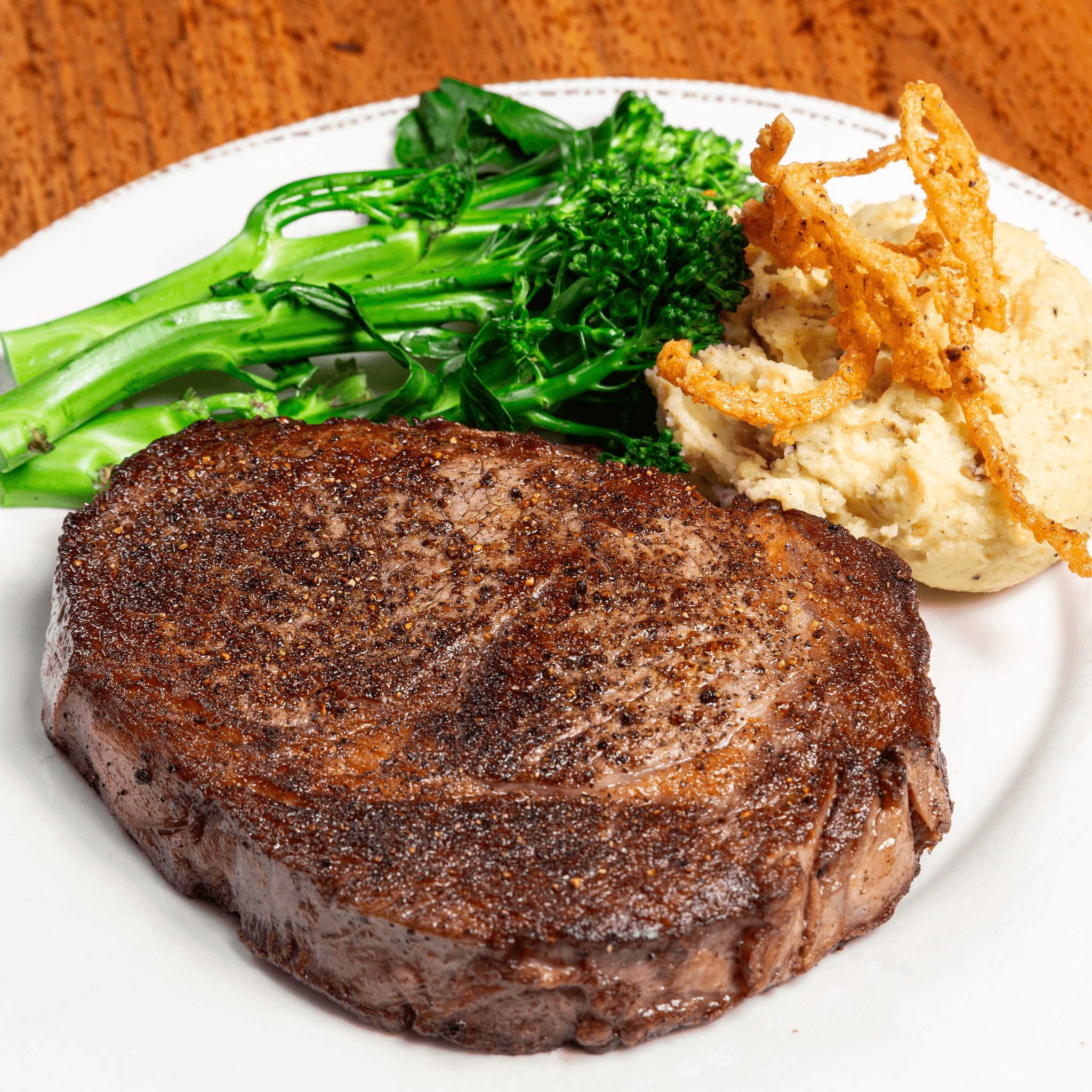 Double-Aged Iron Skillet Ribeye.