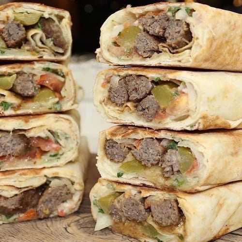 Beef Kofta Kabab Wrap.