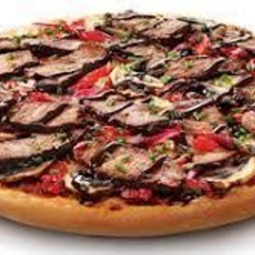 Villa's Steak Pizza.