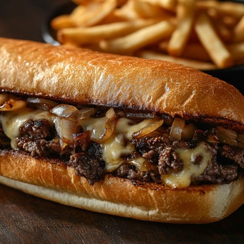 Steak Subs with Cheese.