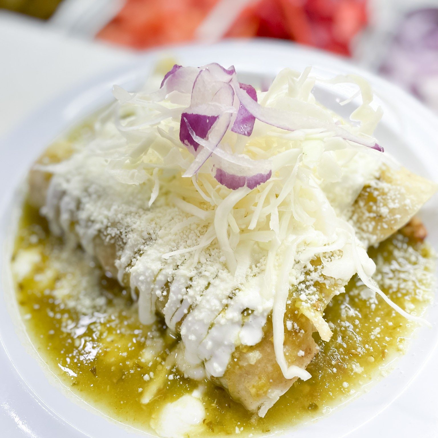Enchiladas Verdes.