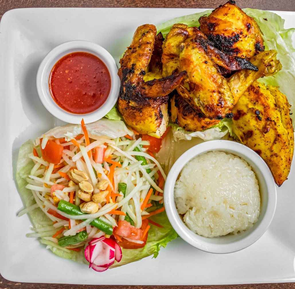BBQ Chicken with Sticky Rice.