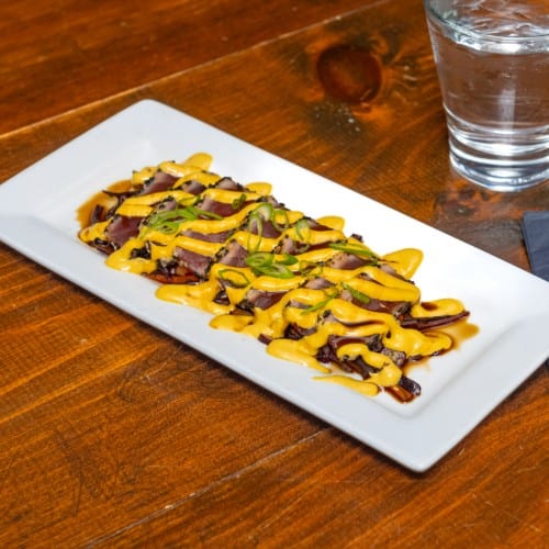 Sesame Wasabi Crusted Ahi Tuna.