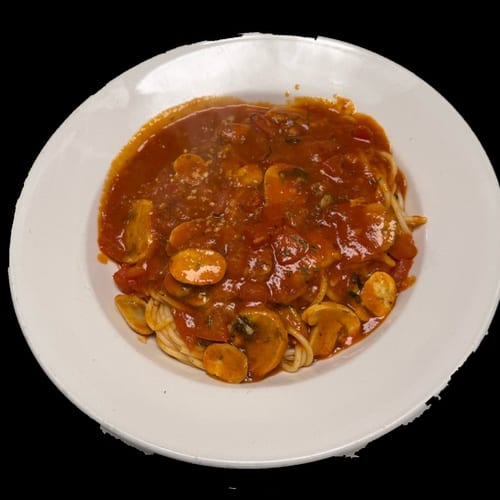 Pasta with Mushroom Sauce.