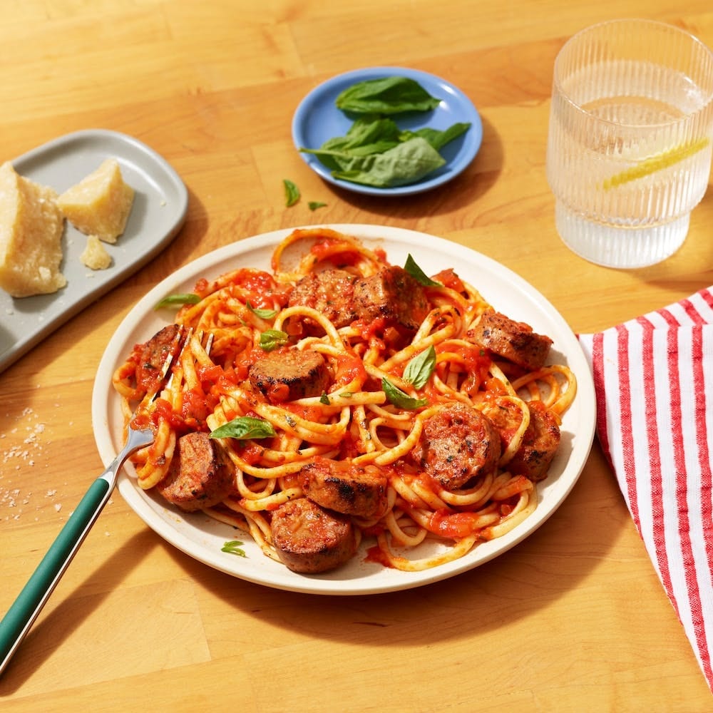 Spaghetti with Sausage.