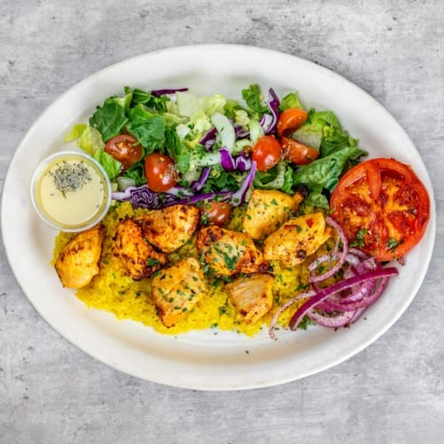 Chicken Kebob Plate.