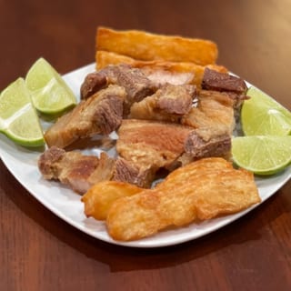 Fried Pork Belly with Yucca / Chicharron Con Yuca