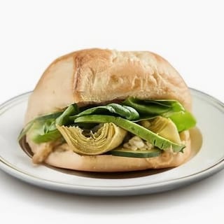 Artichoke, Spinach Hummus Cucumbers Avocado Panini