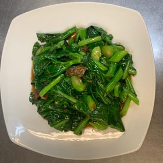 Sauteed Chinese Broccoli with Salted Fish