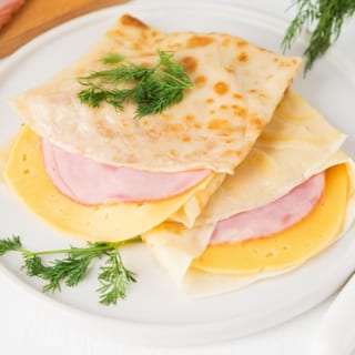 Ham & Swiss Cheese Crepe