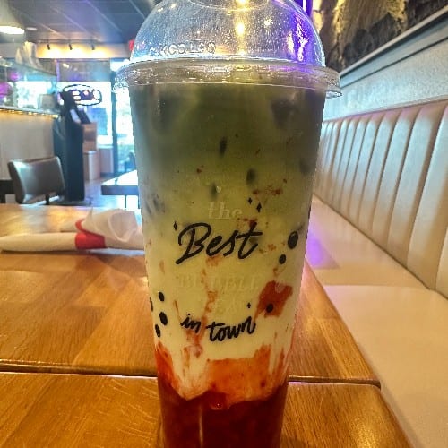 Matcha Strawberry Latte.