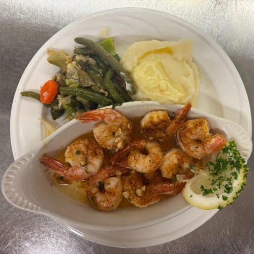 Shrimp Scampi meal.