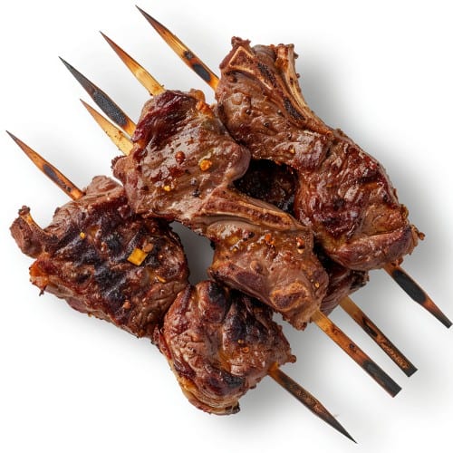 Lamb Chops Kabob Skewer.