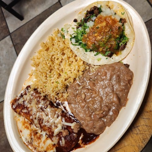 Enchilada and Taco Combo.