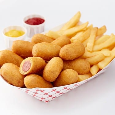 Corn Dogs with Fries.
