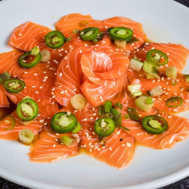 Salmon Carpaccio.