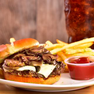 Mushroom Swiss Burger Meal
