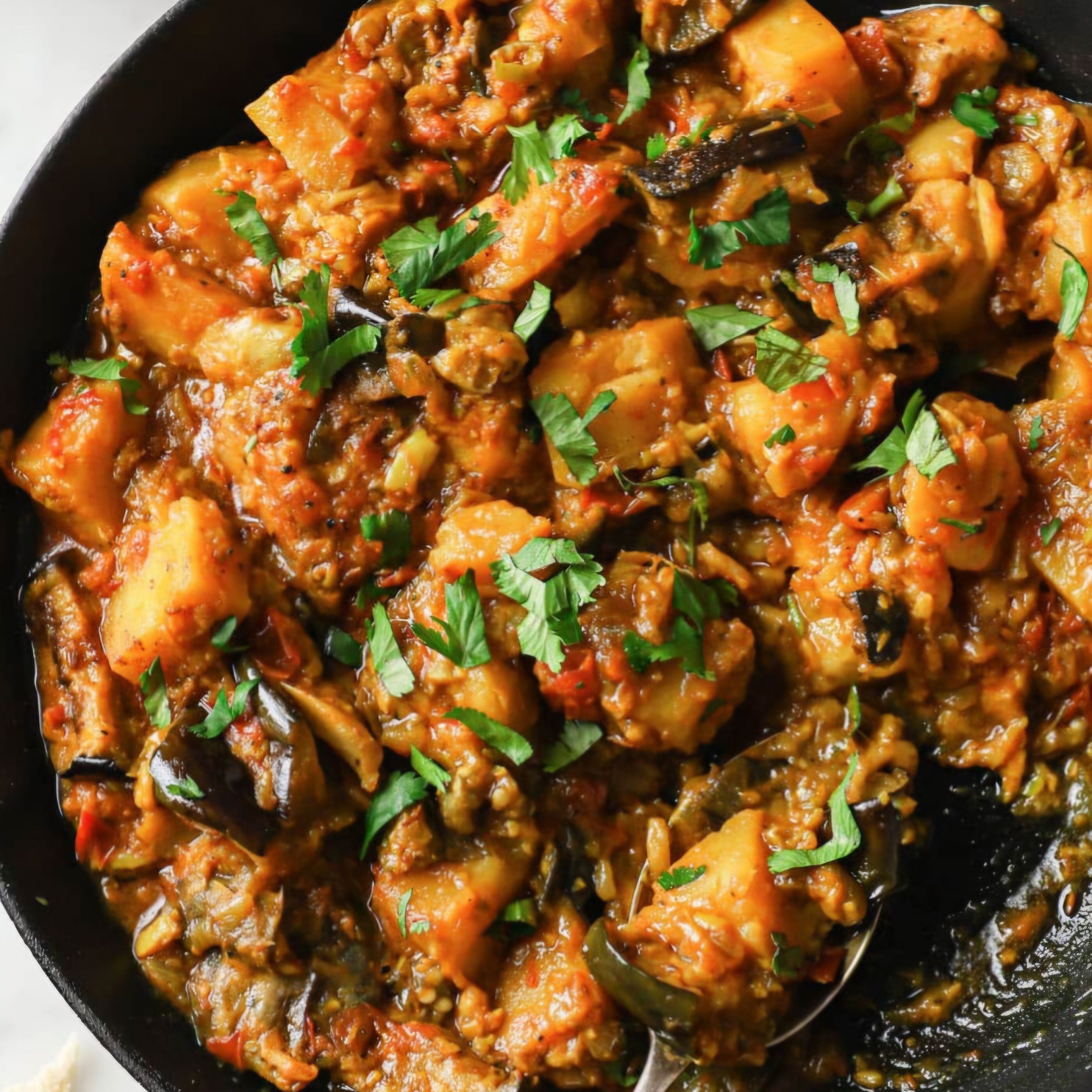 Aloo Baigun (Potato+Eggplant).