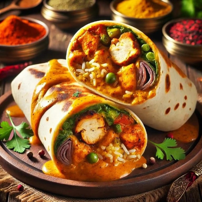 Tikka Burrito: Fusion of Spice & Comfort