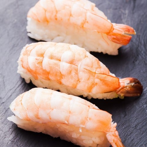 Shrimp (Ebi) Nigiri.