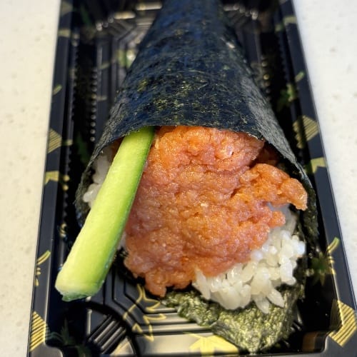 Spicy Tuna Hand Roll.