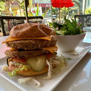 Vegan Burger with cheese