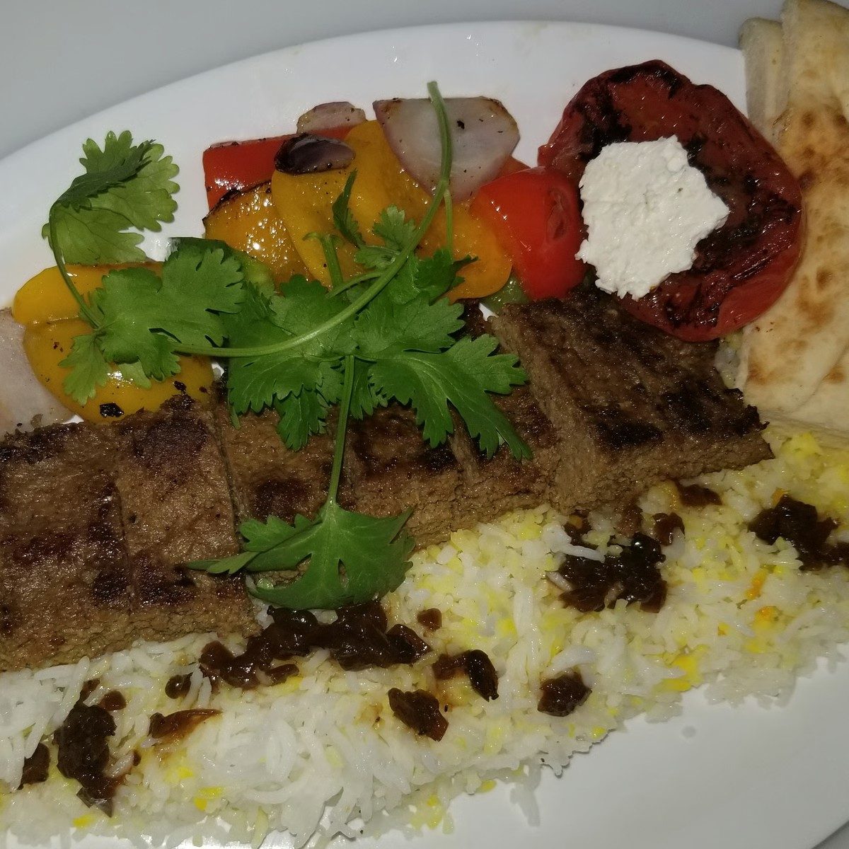 Ground Lamb & Beef Kabob.