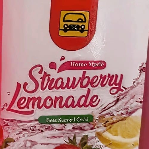 Home Made Strawberry Lemonade.
