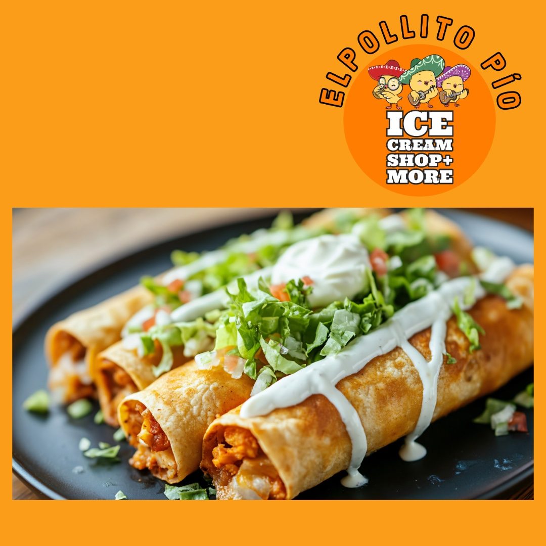 Fry taquitos california style.