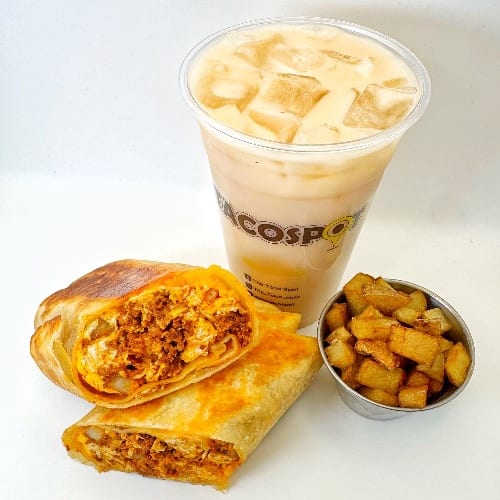 Loaded Breakfast Burrito Combo.