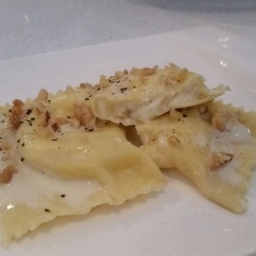 Ravioli Walnut Sauce.