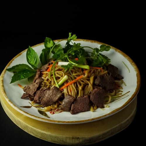 3D Beef Lo Mein.