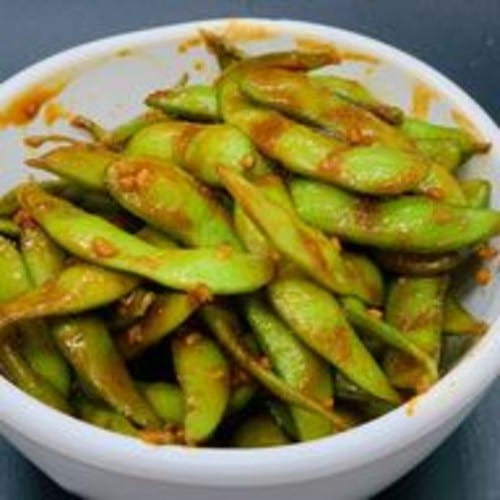 43. Spicy Garlic Edamame.