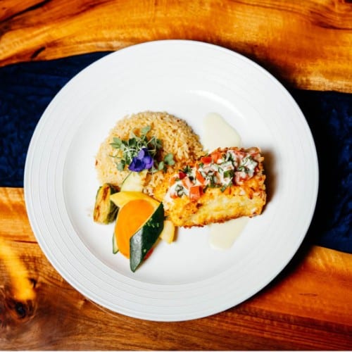 Parmesan Crusted Chilean Seabass.