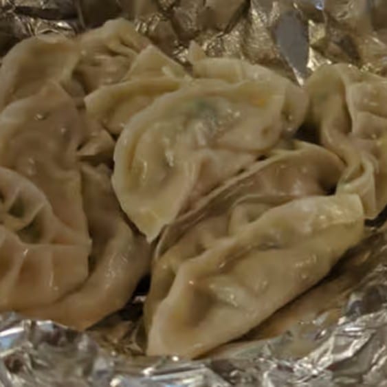 Vegetable mo:mo (dumplings).