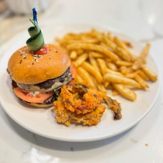 Swiss and Mushroom Burger