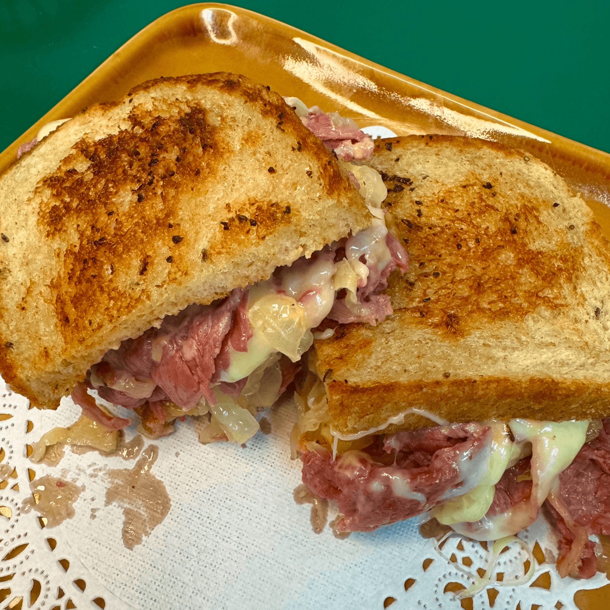 Grilled Reuben.